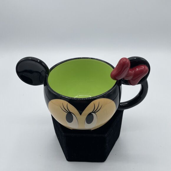 Disney Minnie Mouse Ears & Face Signature Bow Coffee/Tea Mug Genuine - Picture 2 of 12
